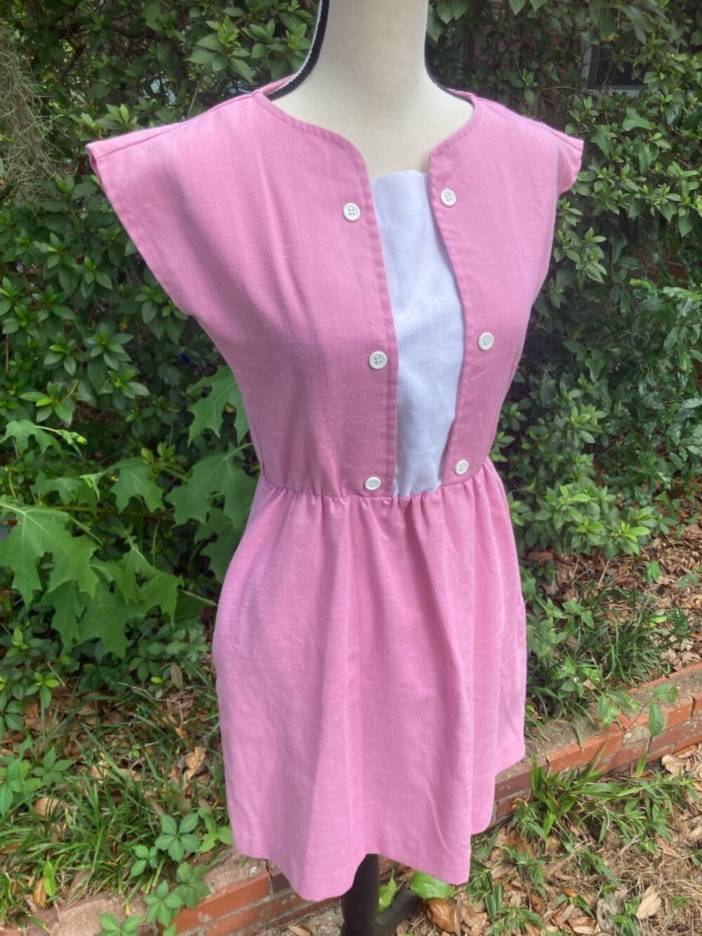60's Vintage Pink Mini Dress - Size Small/Medium